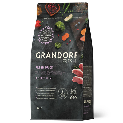 Grandorf FRESH DUCK & SWEET POTATO ADULT DOG MINI - Сухий корм для дорослих собак малих порід з качкою та бататом