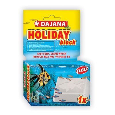 Кормовий блок для акваріумних рибок на 14 днів (20-25 рибок) Dajana Block HOLIDAY, 30 г, 30г