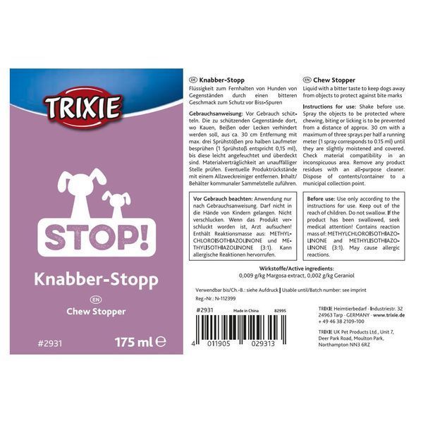 Trixie KNABBER - STOP спрей антигризин для собак та цуценят (2931) 175 мл