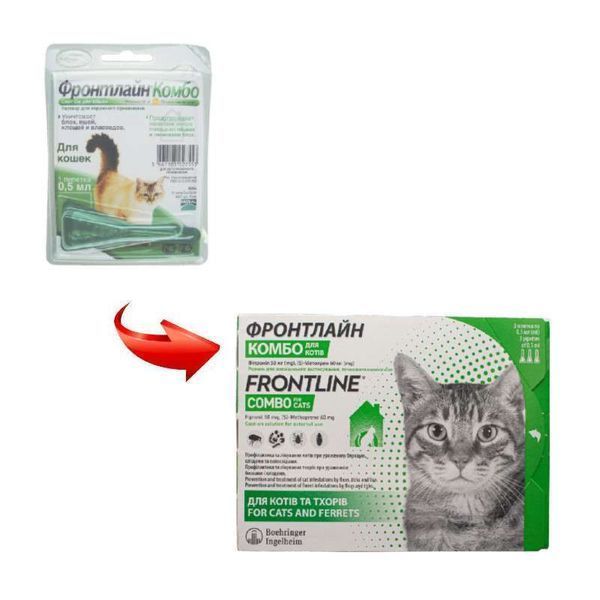 Frontline Combo (Фронтлайн Комбо) краплі на холку для котів