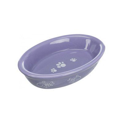 Миска Trixie для котів короткомордих порід овальна керамічна 15х10 см 200 мл, 200мл