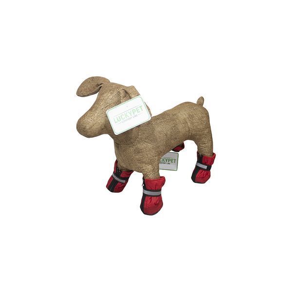 Lucky Pet Черевички Фліс №0,червоний, 3,5*5*9см, № 0 - 3,5*5*9 см, червоний