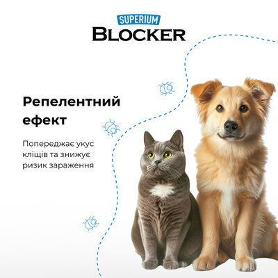 Superium Blocker протипаразитарний нашийник для котів та собак, 35 см, 35см