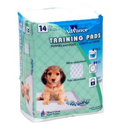 Advance Dog Training Pads Пелюшки для собак, суперабсорбент з індикацією, 14 шт. (59,6 х 59,6 см), 59,6х59,6 см