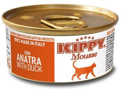 Консервований корм Kippy Mousse - Мус з качкою для дорослих котів 85 г, 85г