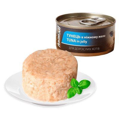 AnimAll Tuna in jelly вологий корм для котів ТУНЕЦЬ у желе, 85 г, 85г