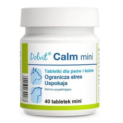 Dolfos DOLVIT CALM (ДОЛВІТ КАЛМ) таблетки для зменшення стресу у собак та котів, 40 міні табл., 40 (мини) табл.