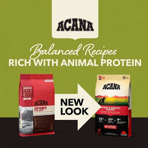 Acana Sport & Agility Reсipe корм для активних собак усіх порід, КУРКА, 17 кг