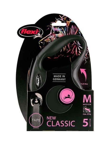 Рулетка FLEXI NEW CLASSIC M 5m (лента) черная