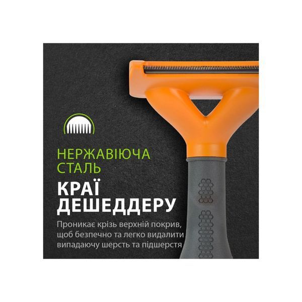 FURminator UNDERCOAT Dog інструмент для вичісування собак від 9 до 23 кг з ДОВГОЮ ШЕРСТЮ, М, M