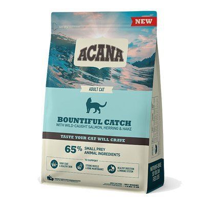 Acana BOUNTIFUL CATCH корм для котів ЛОСОСЬ, ОСЕЛЕДЕЦЬ, ФОРЕЛЬ, 1,8кг