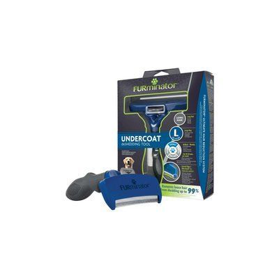 FURminator UNDERCOAT Dog інструмент для вичісування собак від 23 до 41 кг з ДОВГОЮ ШЕРСТЮ, L