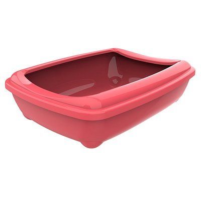 Moderna Arist-O-Tray Large туалет з бортиком для котів, 50х38х14см, Кораловий