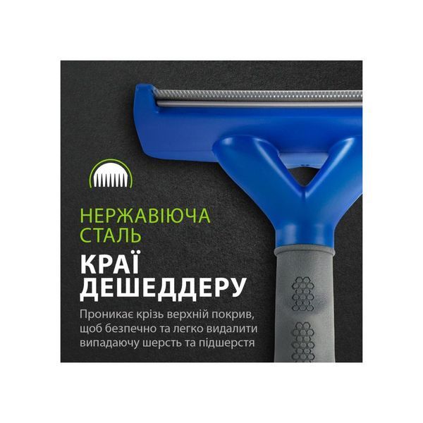 FURminator UNDERCOAT Dog інструмент для вичісування собак від 23 до 41 кг з ДОВГОЮ ШЕРСТЮ, L