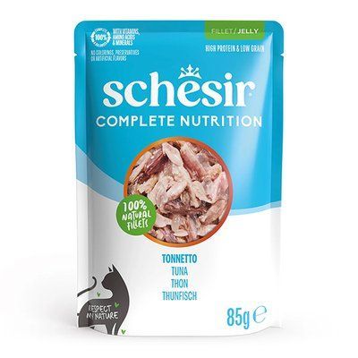 Schesir Tuna ШЕЗІР ТУНЕЦЬ вологий корм для котів, тунець в желе, пауч 85 г, 85г
