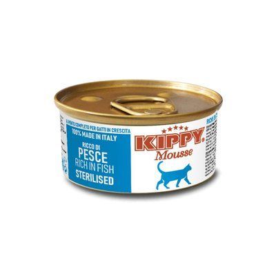 Консервований корм Kippy Mousse - Мус з рибою для стерилізованих котів 85 г, 85г