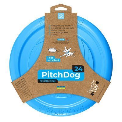 Collar PitchDog - Ігрова тарілка для тренувань та апорту 24 см, блакитний, 24 см, голубой