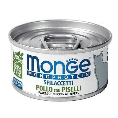 Monge Cat Monoprotein Flakes of Chicken & Peas для котів, м'ясні пластівці КУРКА та ГОРОШОК, 80 г, 80г