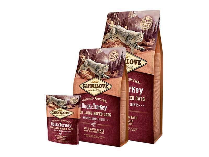 Carnilove DUCK & TURKEY LARGE BREED (КАЧКА ТА ІНДИЧКА ЛАРДЖ) корм для кішок великих порід, 400г