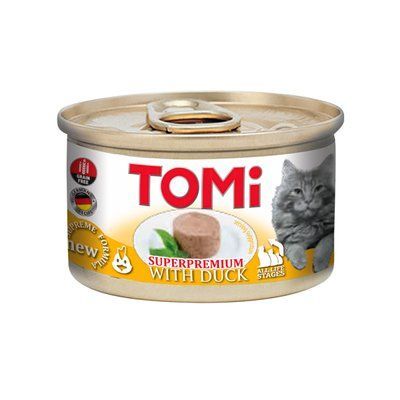 New TOMI SUPERPREMIUM КАЧКА ,консерва для котів ,банка 85г, 85г