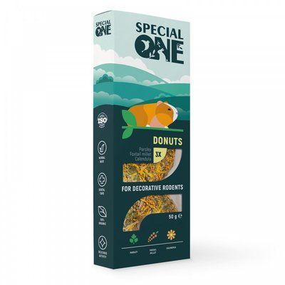 Пончики Speciаl One &laquo;Петрушка, чумиза, календула&raquo; для декоративних гризунів, 50 г, 50г