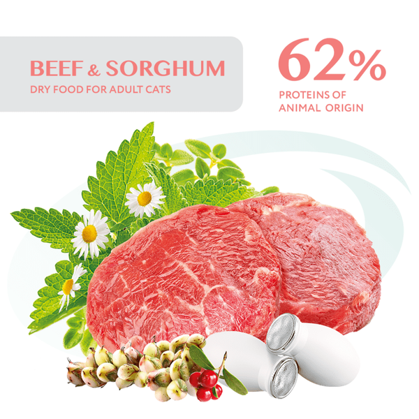 OPTIMEAL Sterilized Cat Beef & Sorghum Сухий корм для стерилізованих кішок з яловичиною, 4кг