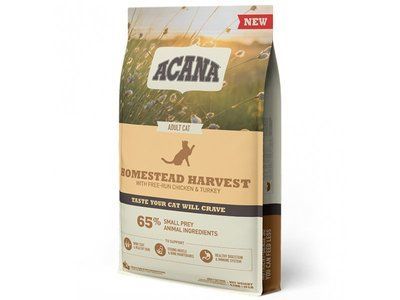 Acana HOMESTEAD HARVEST корм для котів КУРКА, ІНДИЧКА, КАЧКА, 4,5 кг