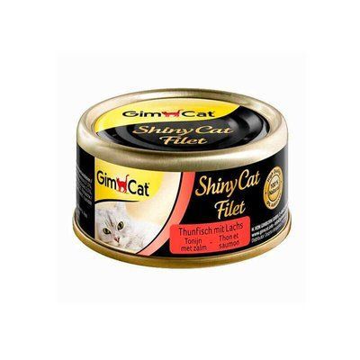 GimCat Shiny Cat Filet для котів з тунцем лососем та рисом, 70 г, 70г