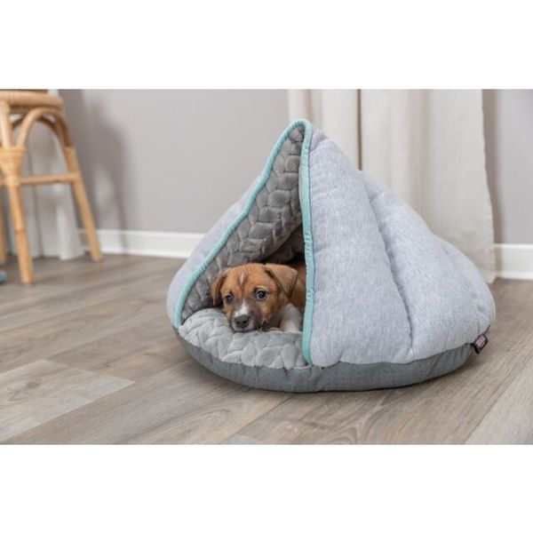 Trixie Junior лежак-печера для собак та котів, 45х30х40см, світло-сірий/м'ятний, 45х30х40 см