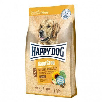 Happy Dog NaturCroq Geflugel Pur & Reis - Сухий корм для дорослих собак з птицею та рисом, 4кг