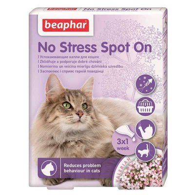 Beaphar NO STRESS spot on CAT - Краплі для котів Антистрес (1уп.* 3 піпетки)