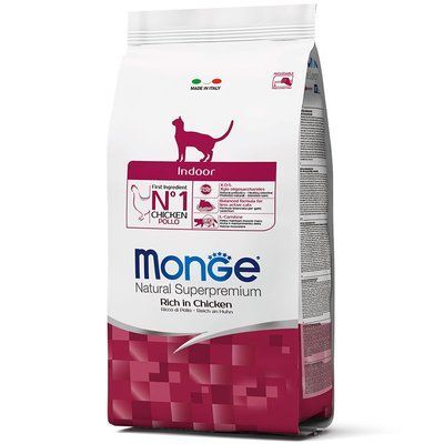 Monge Cat Indoor Chicken сухий корм для кішок, мешкаючих у приміщенні КУРКА