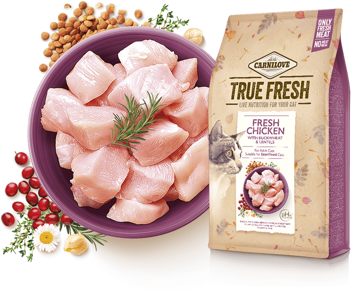 Carnilove True Fresh Cat Fresh Chicken сухий корм для котів КУРКА, 340г