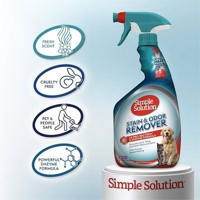 Simple Solution STAIN+ODOR REMOVER - засіб для нейтралізації запахів та видалення плям, 945 мл, 945 мл