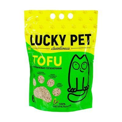 Lucky Pet Tofu Наповнювач з тофу для котячого туалету, гіпоалергений, 6л, 6 л