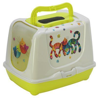 Moderna Trendy Cat Friends Forever закритий туалет для котів, лимонний, 50х39х37 см, 50х39х37 см, лимонний