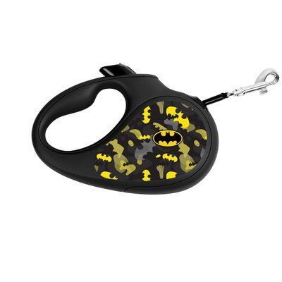 WAUDOG Рулетка R-leash,рисунок Бэтмен, размер S, 15кг,5м,черный