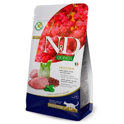 Farmina N&D Grain Free Quinoa Digestion Adult корм для котів, при порушеннях травлення ЯГНЯ, 5кг