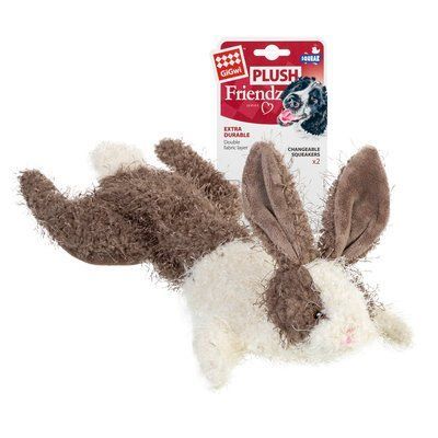 GiGwi Plush Іграшка для собак Заєць,шкурка з пищалкою, текстиль, 47 см