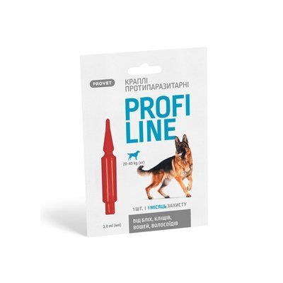 ProVet Profiline (ПрофіЛайн) краплі від бліх та кліщів для собак, 3,0 мл (20-40 кг)