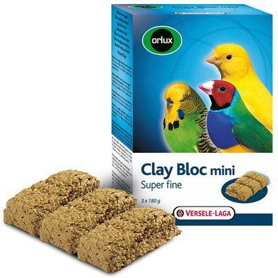 Versele-Laga Orlux Clay Bloc Mini ВЕРСЕЛЕ-ЛАГА мінеральний блок із глиною для малих птахів, 540г, 540 г