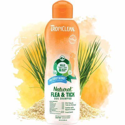 TropiClean Flea & Tick Шампунь "Заспокійливий" від бліх і кліщів, для собак, 592 мл