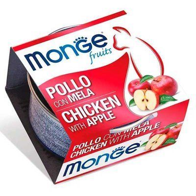 Monge Fruits Cat Adult Chicken & Apple вологий корм для котів КУРКА та ЯБЛУКА, 80 г, 80г