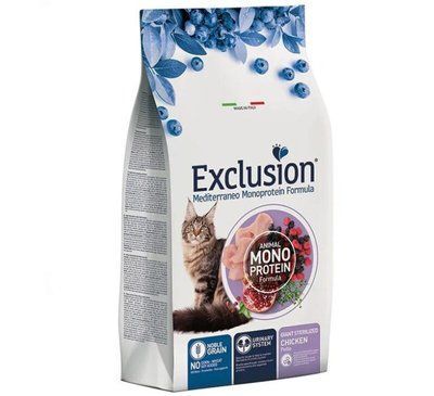 Exclusion Cat Giant Steril Chicken сухий монопротеїновий корм для стерил. великих котів, КУРКА, 1,5кг