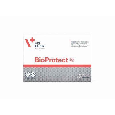 VetExpert BioProtect при порушеннях роботи ШКТ кішок та собак (пробіотики, пребіотики, МОС), 60 капс, 60 капс.