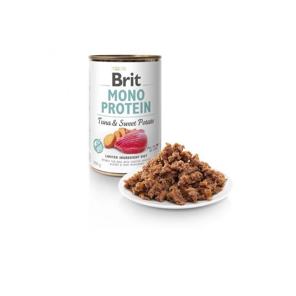 Brit Mono Protein Dog Tuna & Sweet Potato консерви для собак ТУНЕЦЬ і БАТАТ, 400 г, 400г