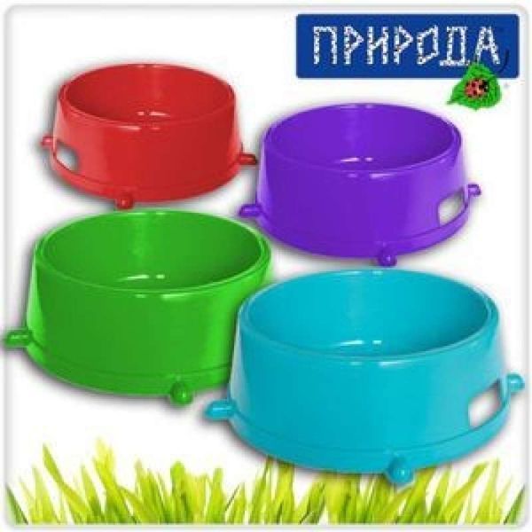 Миска пластикова для собак Природа №2 600 мл, №2 600мл