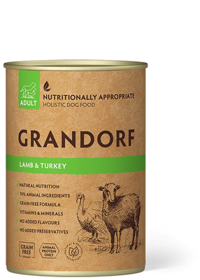 Grandorf Lamb & Turkey - Консерва м'ясо ягня з індичкою для собак 400 г, 400г
