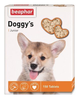 Beaphar Doggys Junior сердечки - вітамінні ласощі для цуценят, 150табл., 150 табл.