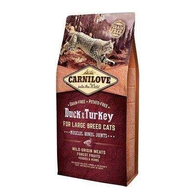 Carnilove DUCK & TURKEY LARGE BREED (КАЧКА ТА ІНДИЧКА ЛАРДЖ) корм для кішок великих порід, 6кг